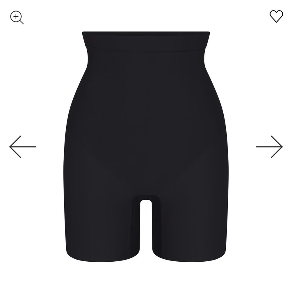 NWT SKIMS Onyx High Waist Short — Black Stretch Brief. Size 3X